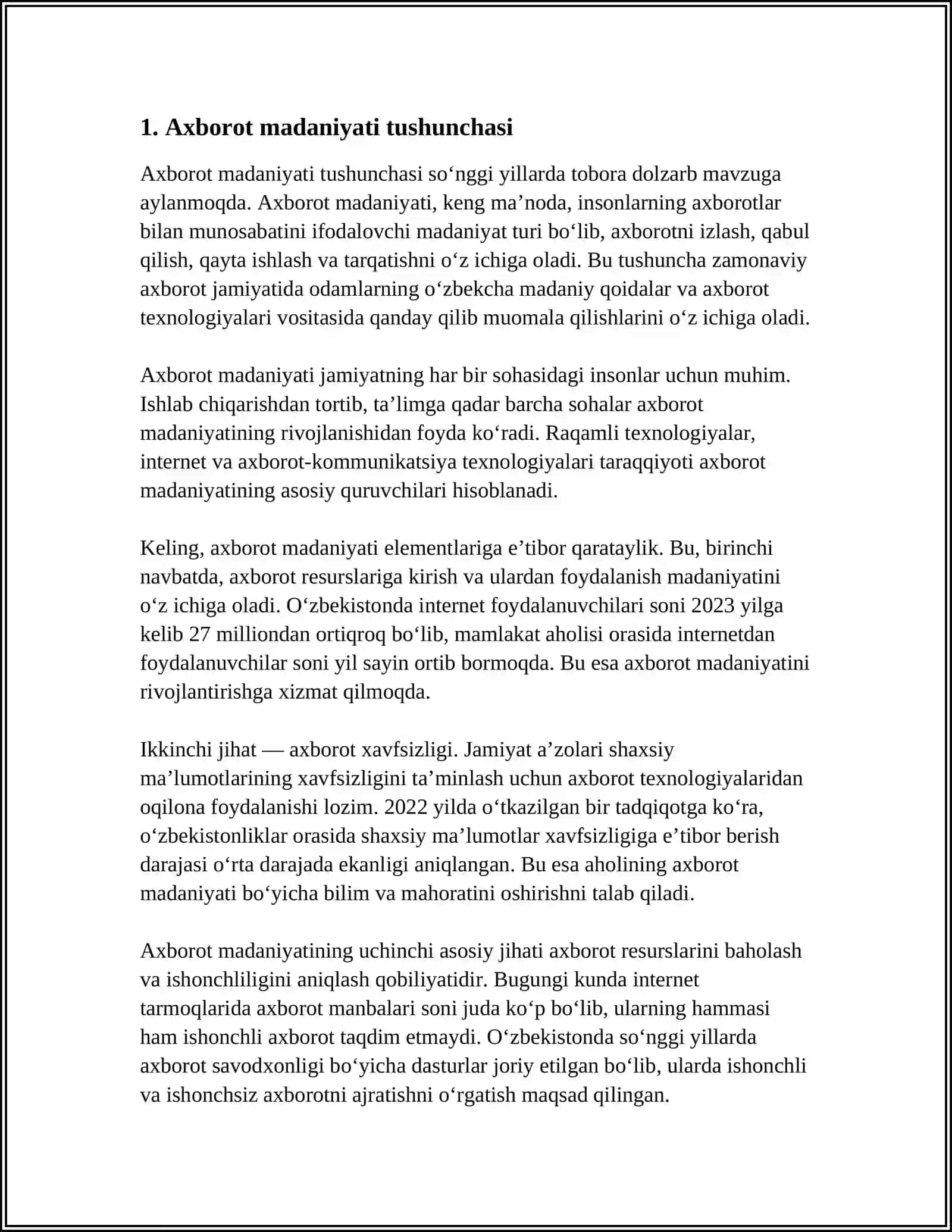 MEDIASAVODXONLIK VA AXBOROT MADANIYATI EVOLYUTSIYASI HAMDA JAMIYATDAGI AHAMIYATI 3