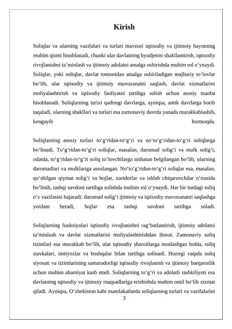 Soliqlar va ularning vazifalari va turlari 3