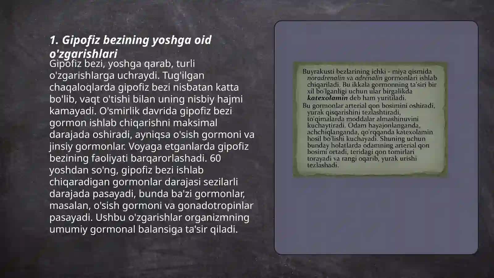 Ichki sekretsiya bezlarining yosh xususiyatlari 3