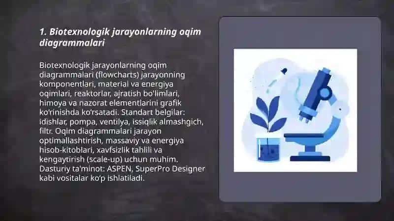 Biotexnologik jarayonlarning oqim diagrammalari 3