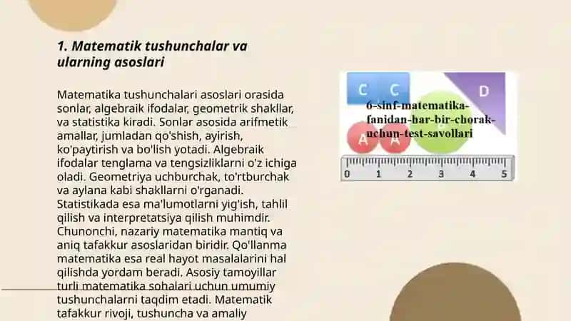1 sinf õquvchilarini matematika kursini orgatishga tayyorlash yõllari 3