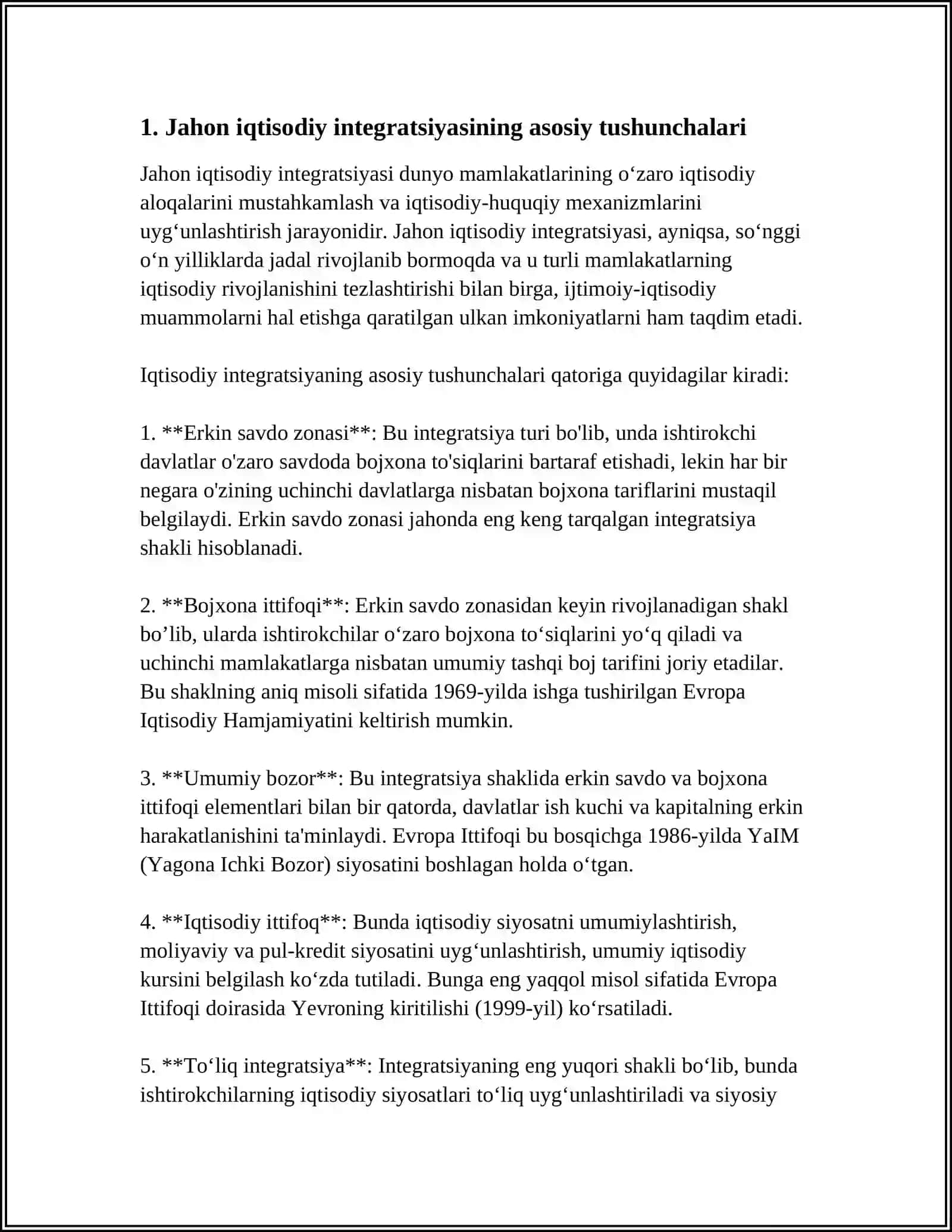 JAHON IQTISODIY INTEGRATSIYA KO‘MAGIDA TRANS MILLIY KOMPANIYALAR IMKONIYATLARINI KENGAYTIRISH 3