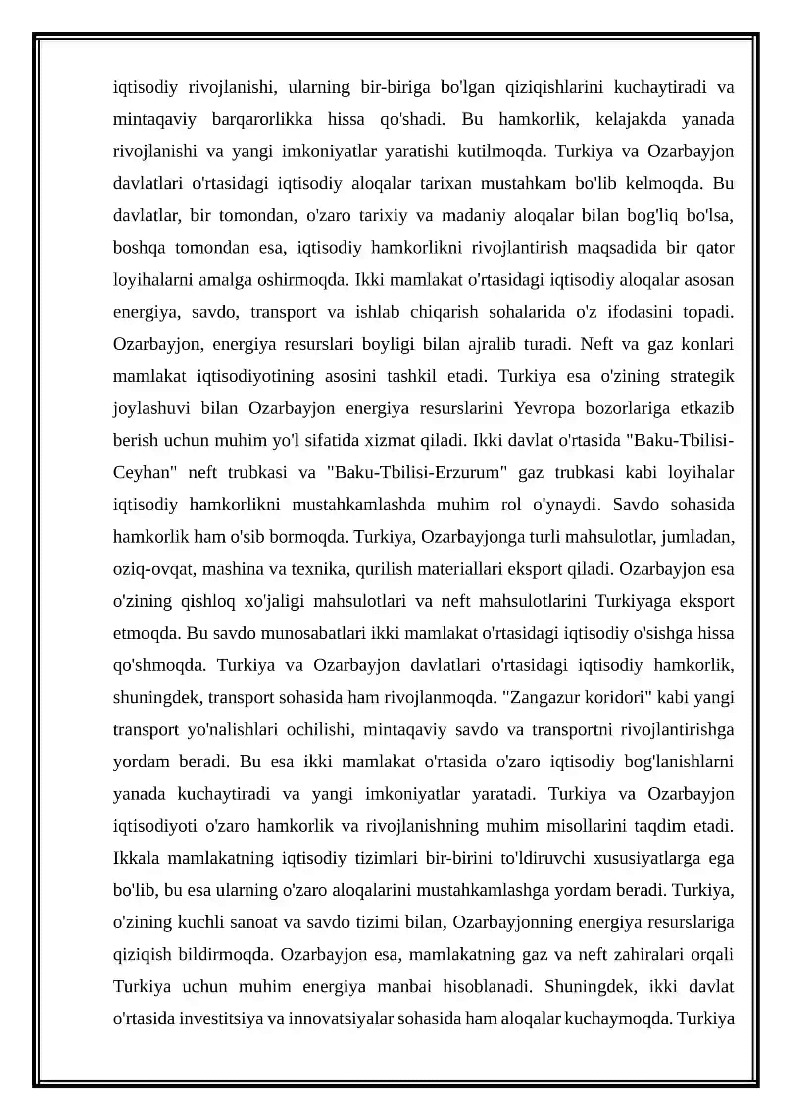 TURKIYA VA OZARBAYJON DAVLATLARI IQTISODIYOTI 3