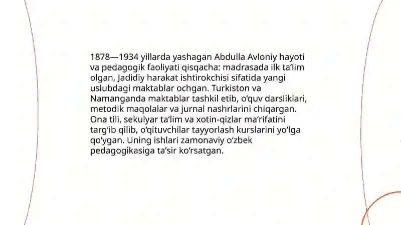 Abdulla Avloniyning pedagogik faoliyati va ta'lim-tarbiya haqidagi qarashlari 3