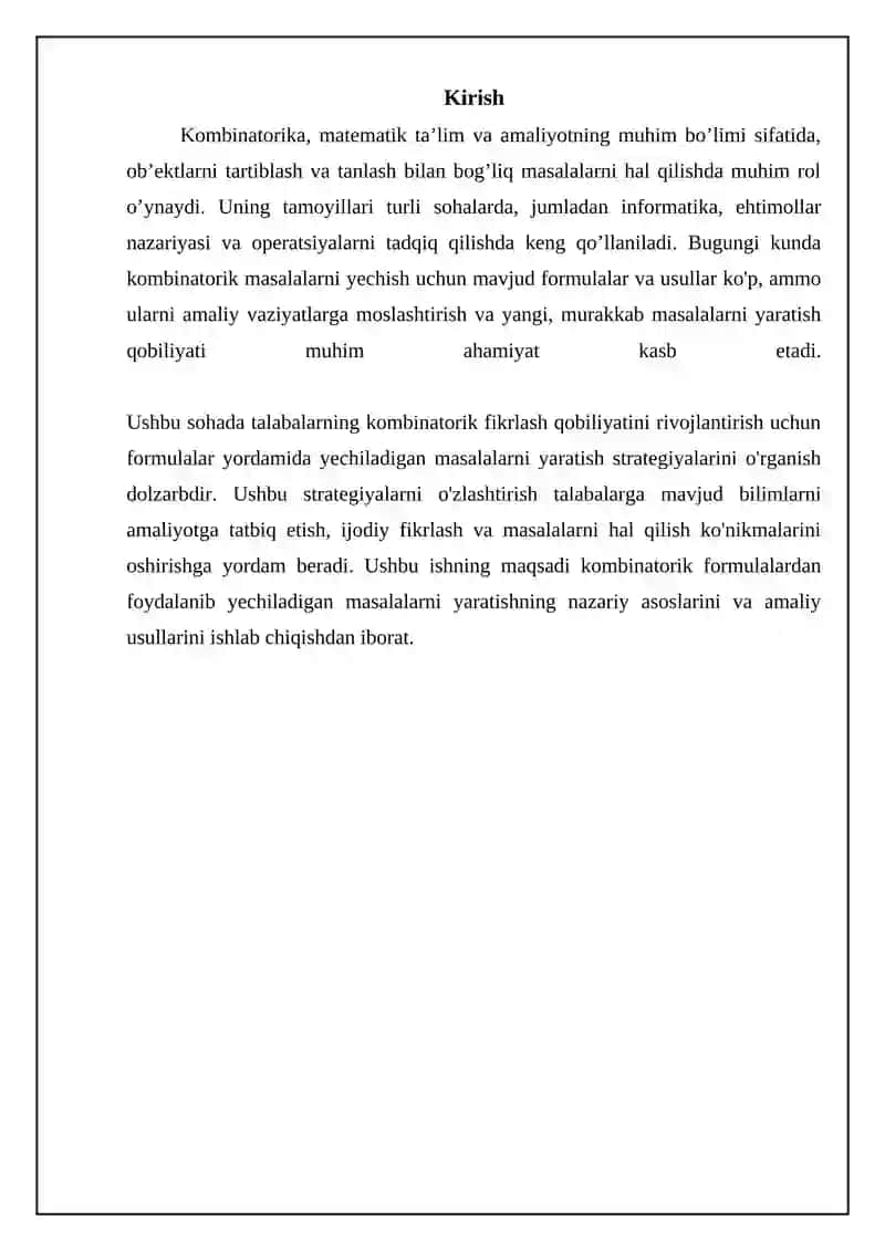 Kombinatorika formulalari va prinsiplari 3