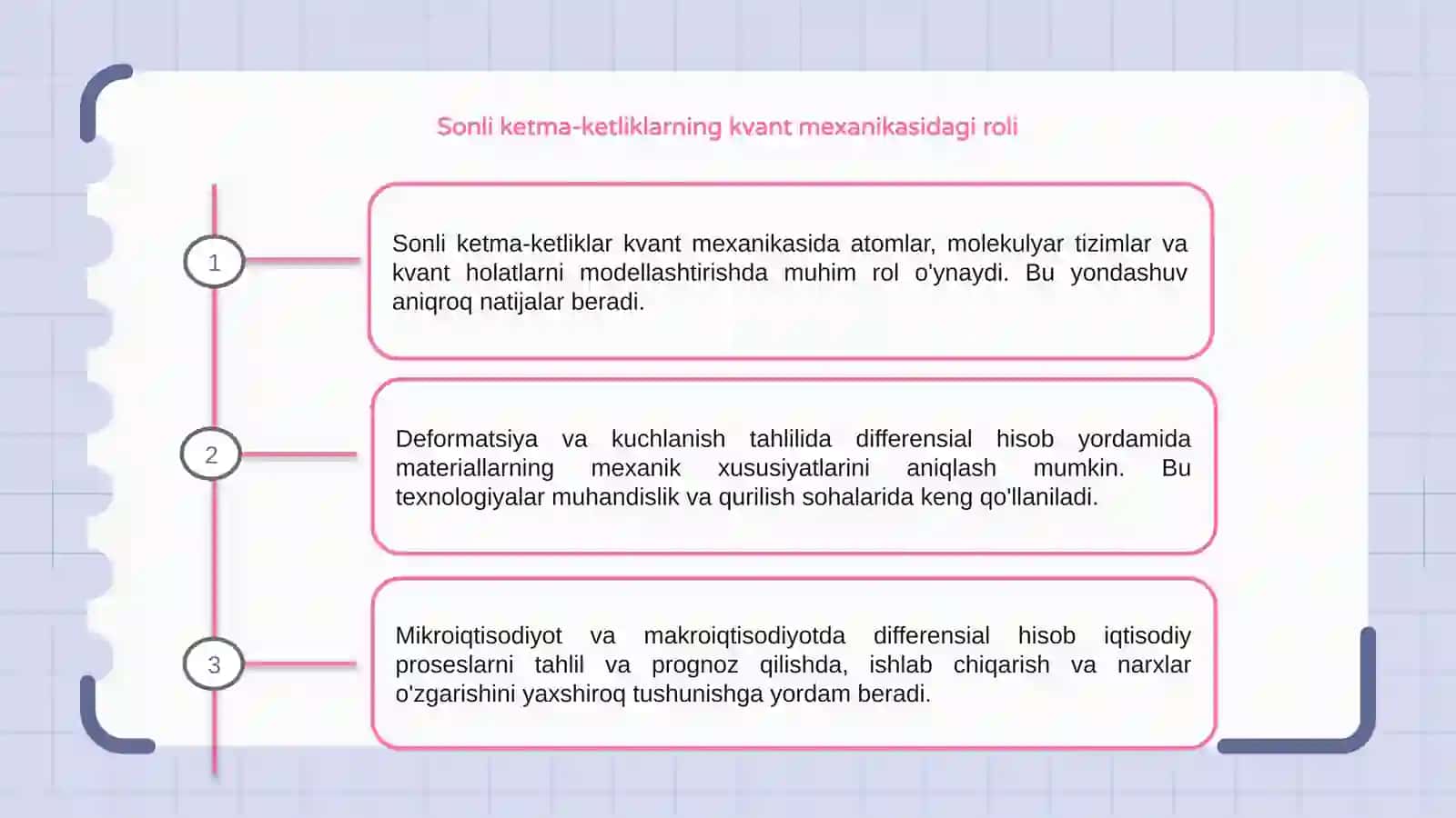 Sonli ketma-ketliklarni kvant mexanikasidagi tatbiqlari 3