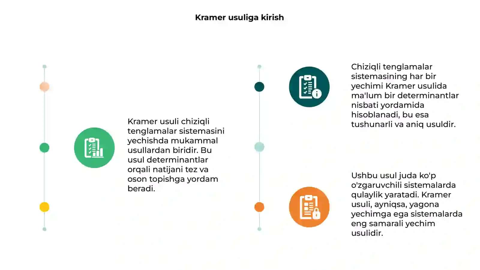 Chiziqli Tenglamalar Sistemalariyechishning Kramer Usili 3