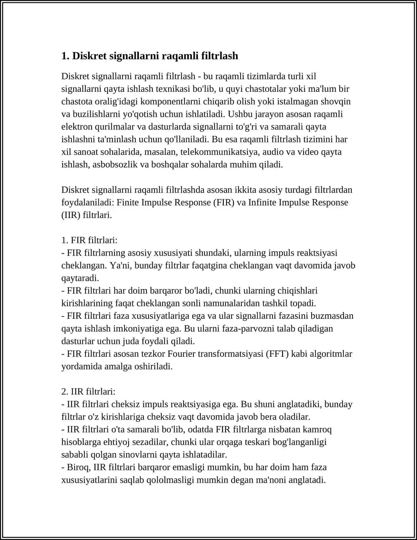 RAQAMLI FILTRLASH 3