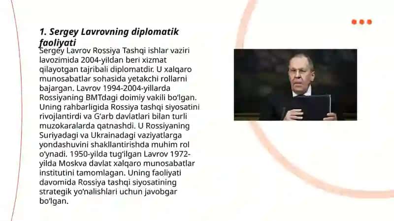 Sergey Viktorovich Lavrov Diplomatik Faoliyati 3