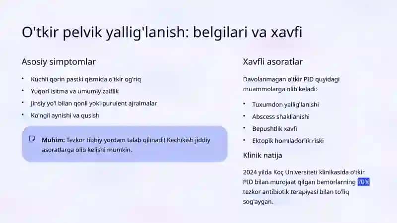 Pelvik yallig'lanish kasalliklari: o'tkir va surunkali shakllari 3
