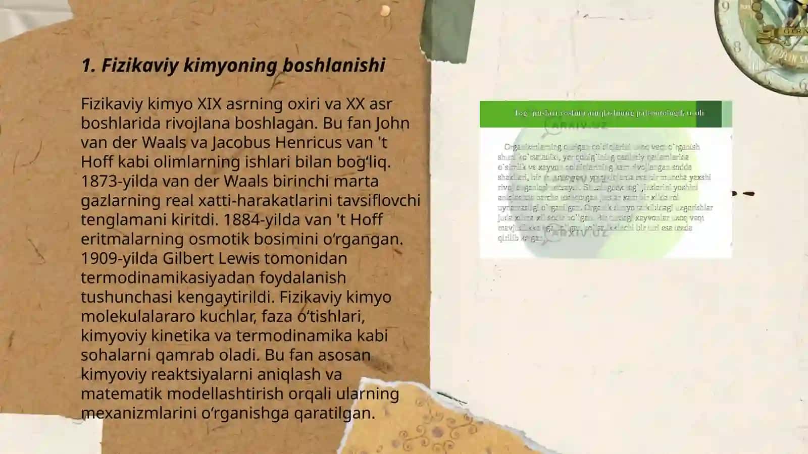 Fizikaviy kimyoning rivojlanish tarixi 3