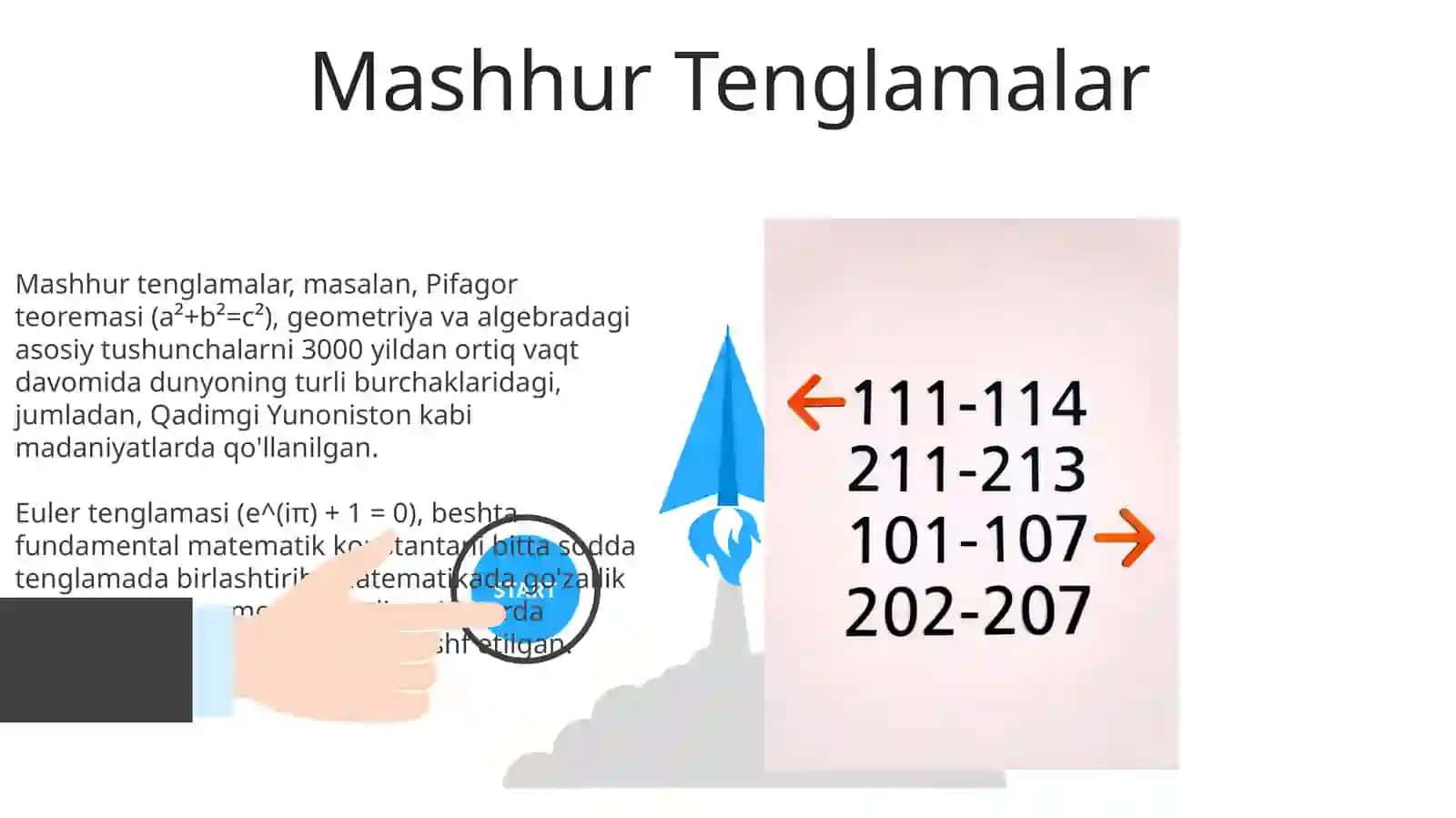 Mashhur Tenglamalar 3