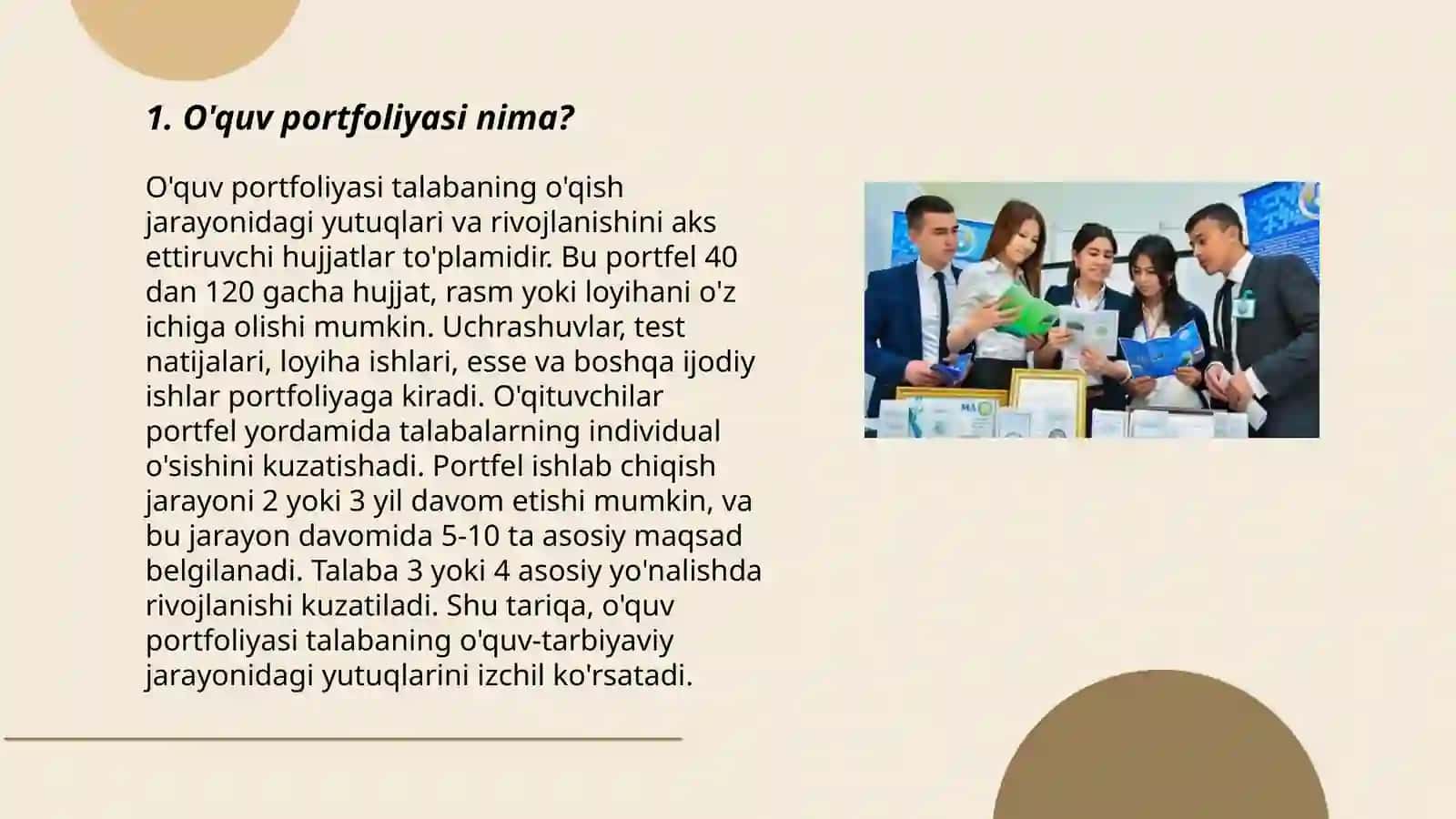 O'quv partfoliyasi talabalarning ijodiy faoliyatini rivojlantirish vositasi 3