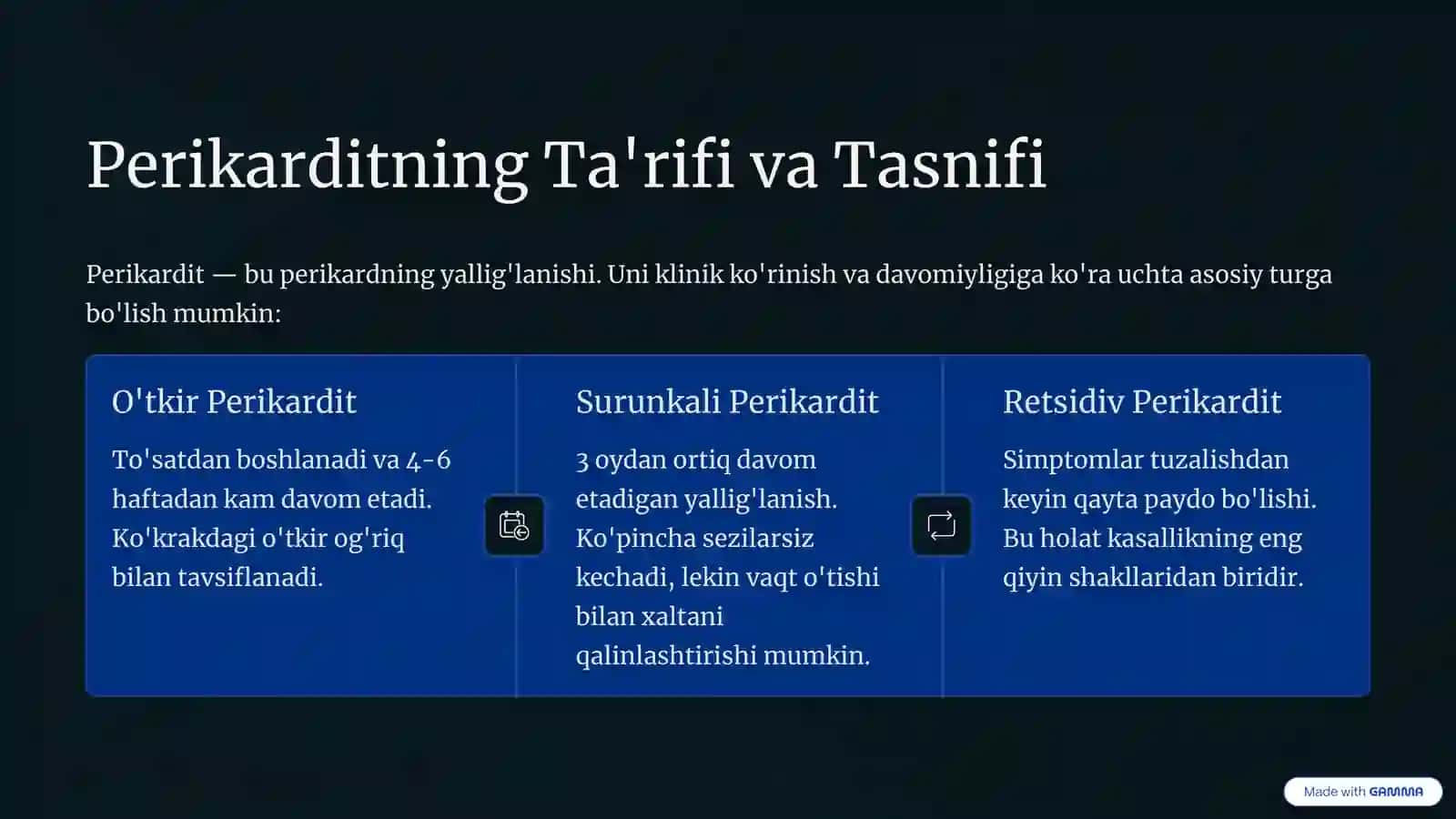 Perikarditlar: Turlari, tashxisi va davolash strategiyalari 3