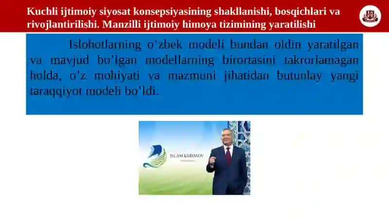O‘zbekiston Respublikasida ijtimoiy  sohadagi islohotlar. Mustaqillik yillarida O‘zbekistondagi ma’naviy va madaniy taraqqiyot 3