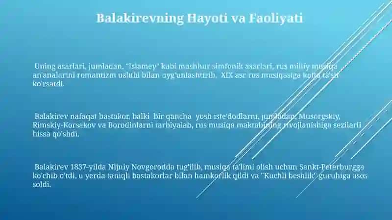 Balakirevning Hayoti va Faoliyati 3