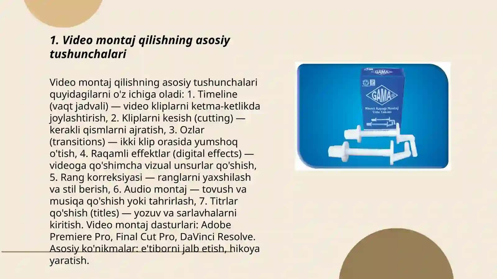 Videoni montaj dasturlari 3