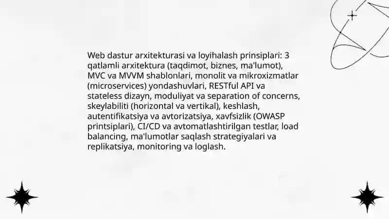 Web dasturlar yaratishga qaratilgan taqdimotlar 3