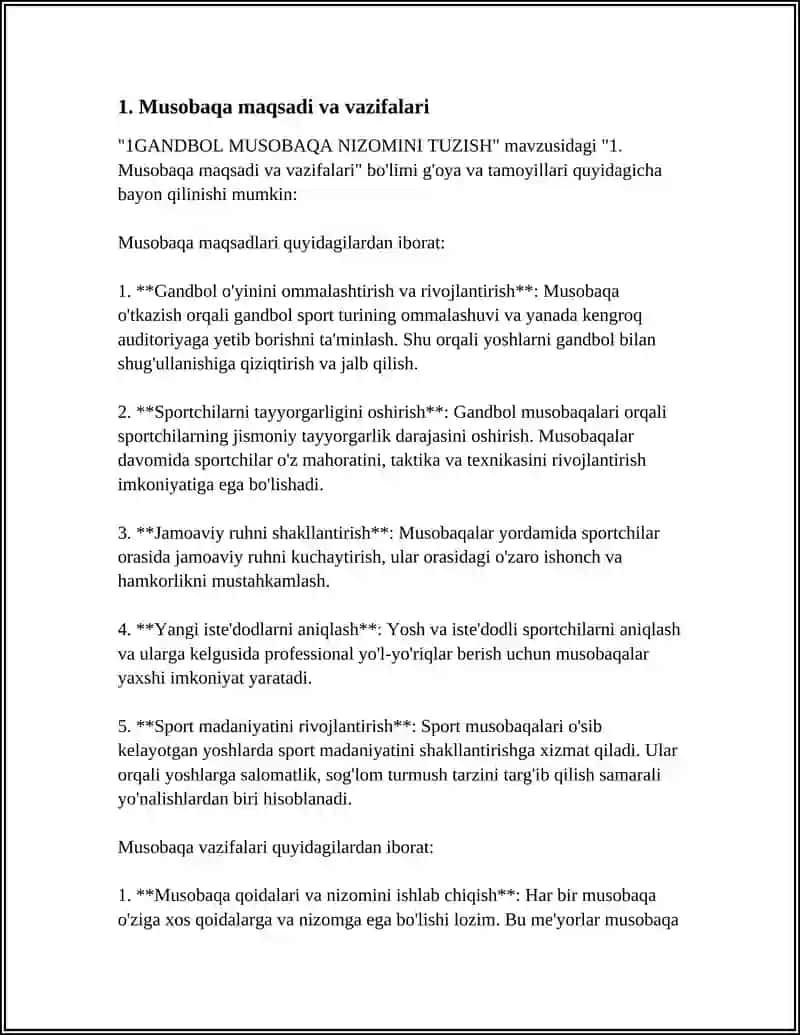 1GANDBOL MUSOBAQA NIZOMINI TUZISH 3
