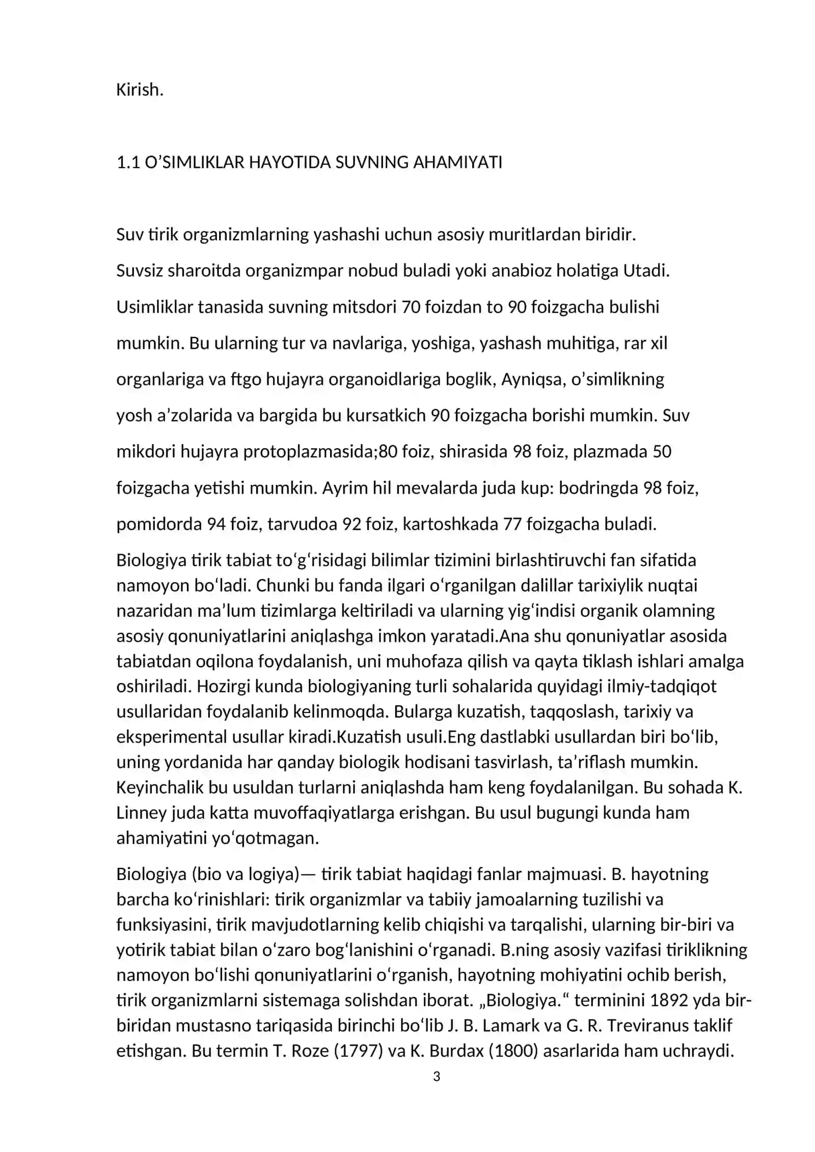 O'simliklarda suvning ahamiyati 3