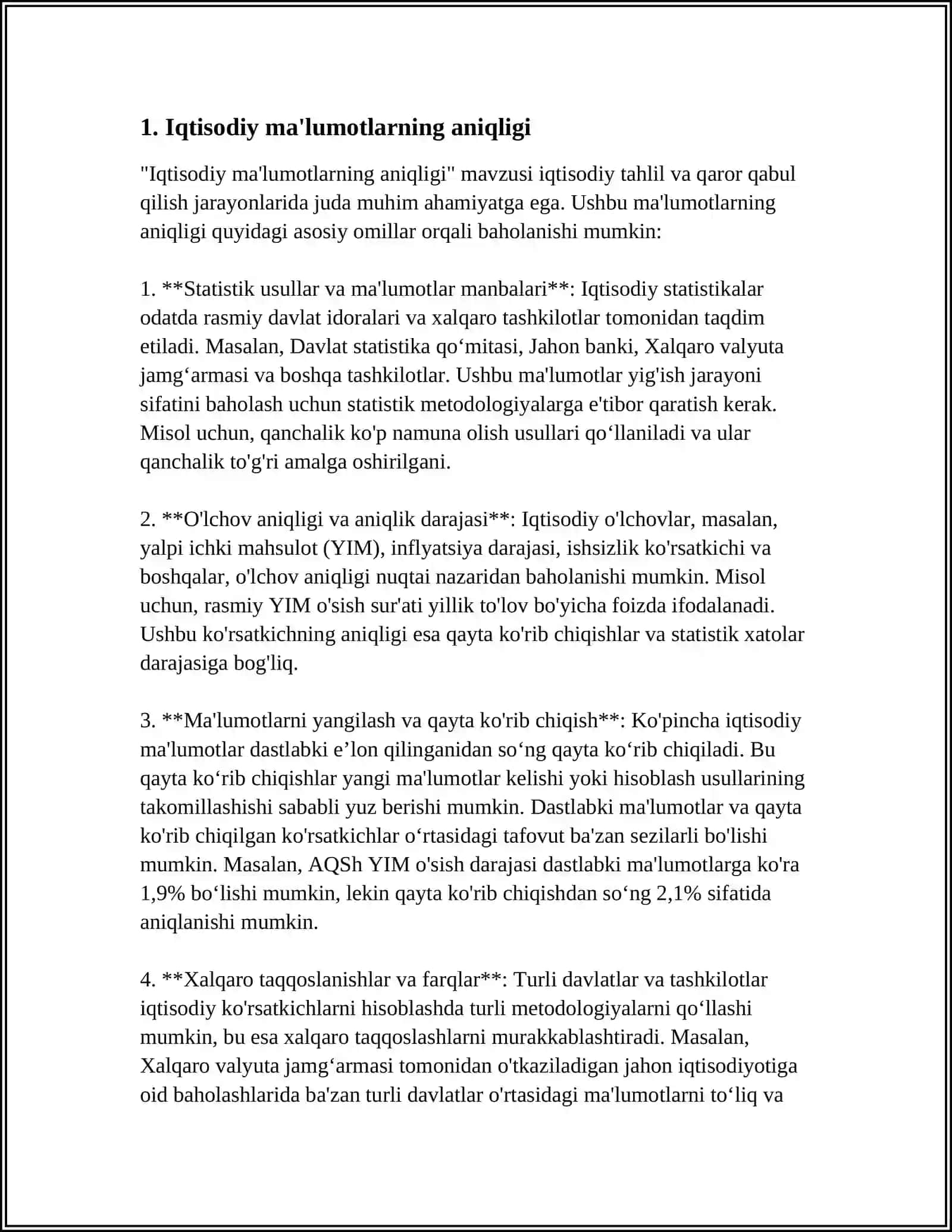 IQTISODIYOT AXBOROTINING TASNIFLANISHI VA XUSUSIYATLARI 3