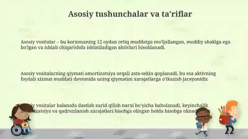 Asosiy vositalarni turkumlanishi 3