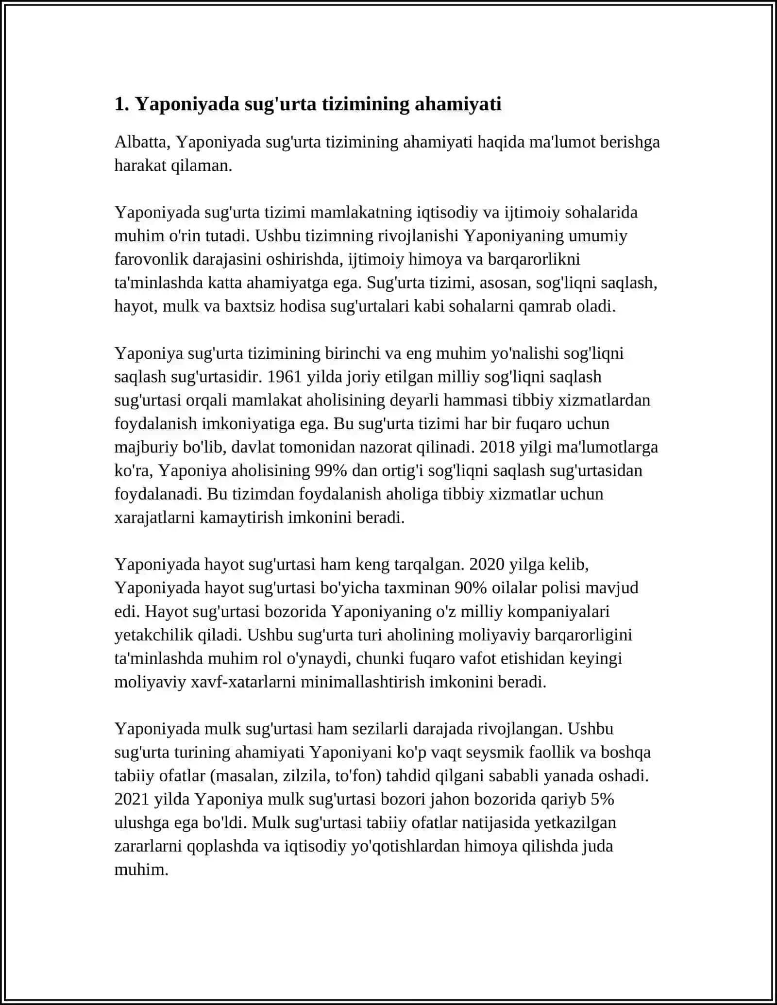 YAPONIYA SUG'URTA TIZIMI 3