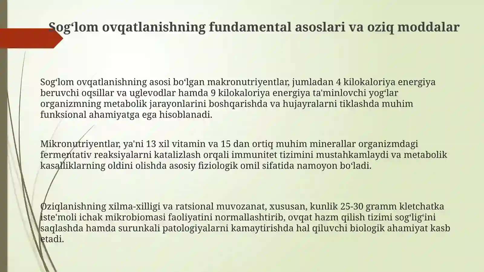 To‘g‘ri ovqatlanishning fundamental asoslari 3