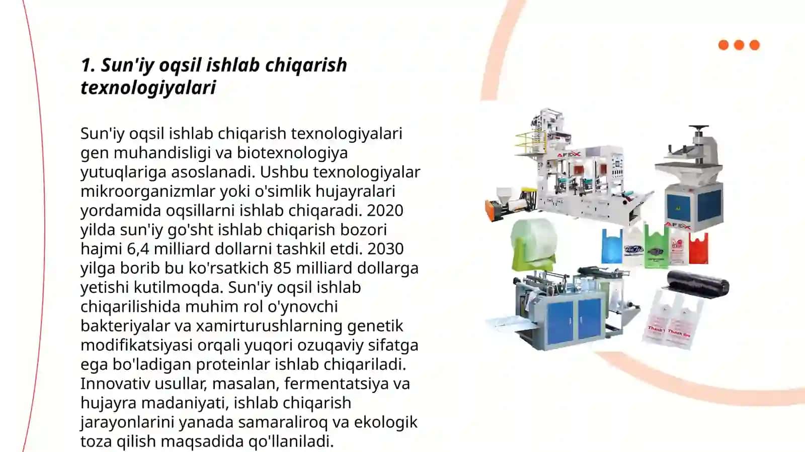 Sun'iy oqsil ishlab chiqarish texnologiyalari 3