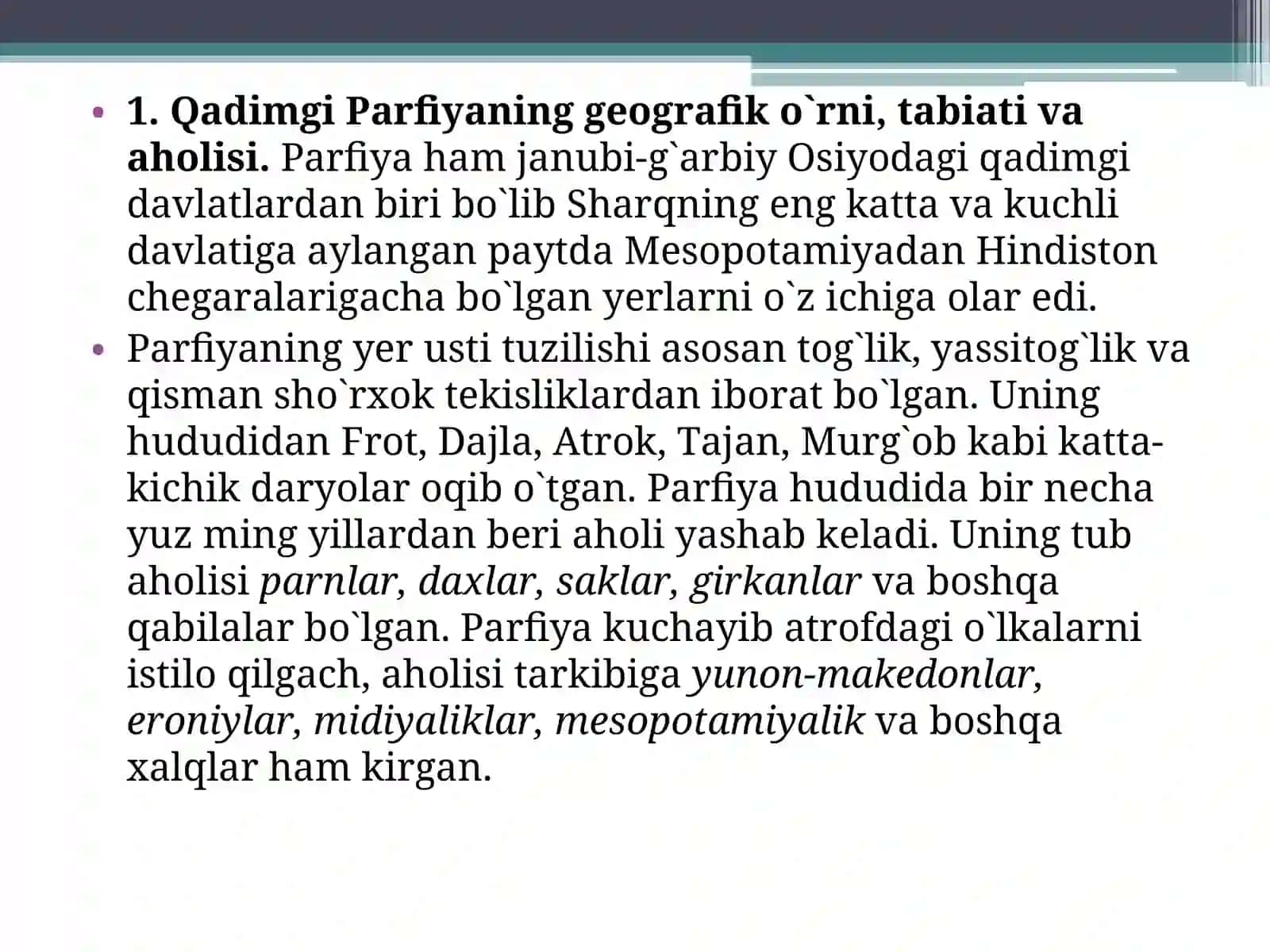 Jahon tarixi fanidan 3