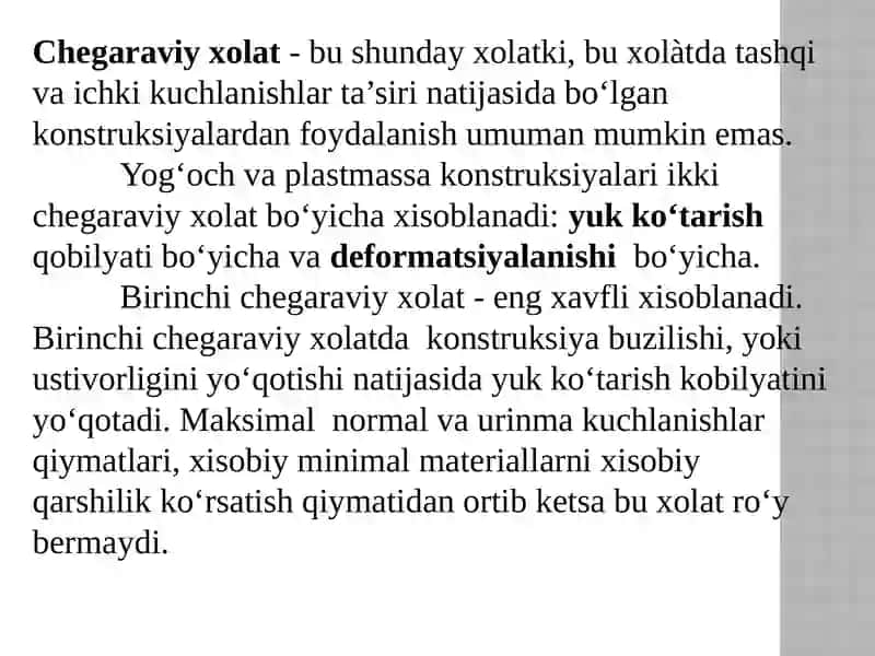 CHO'ZILISH YOKI SIQILISHGA HISOBLASH 3