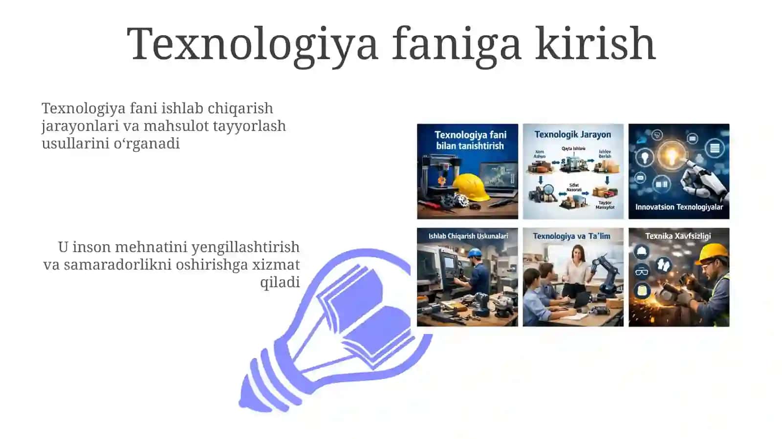 Texnologiya fani bilan tanishtirish 3