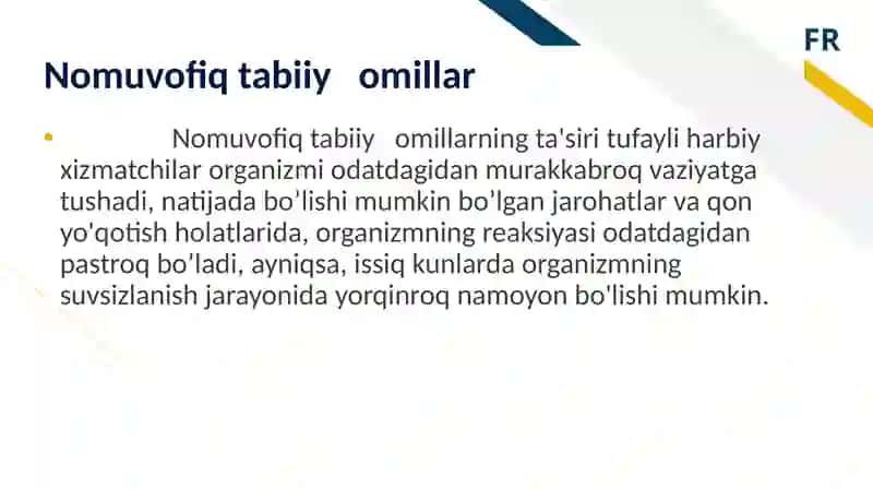 Harbiy xizmatchilar organizmiga ta’sir etuvchi nomuvofiq omillar 3