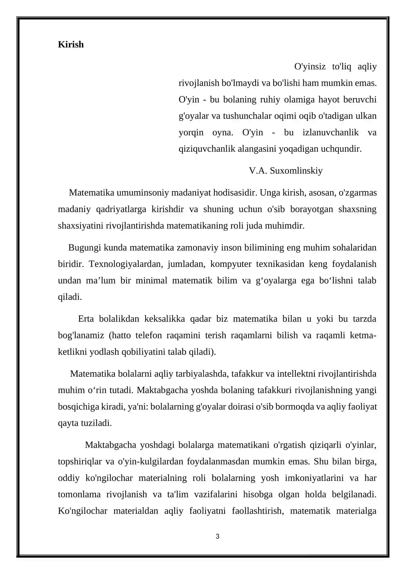 MATEMATIKA O’QITISH METODIKASI 3