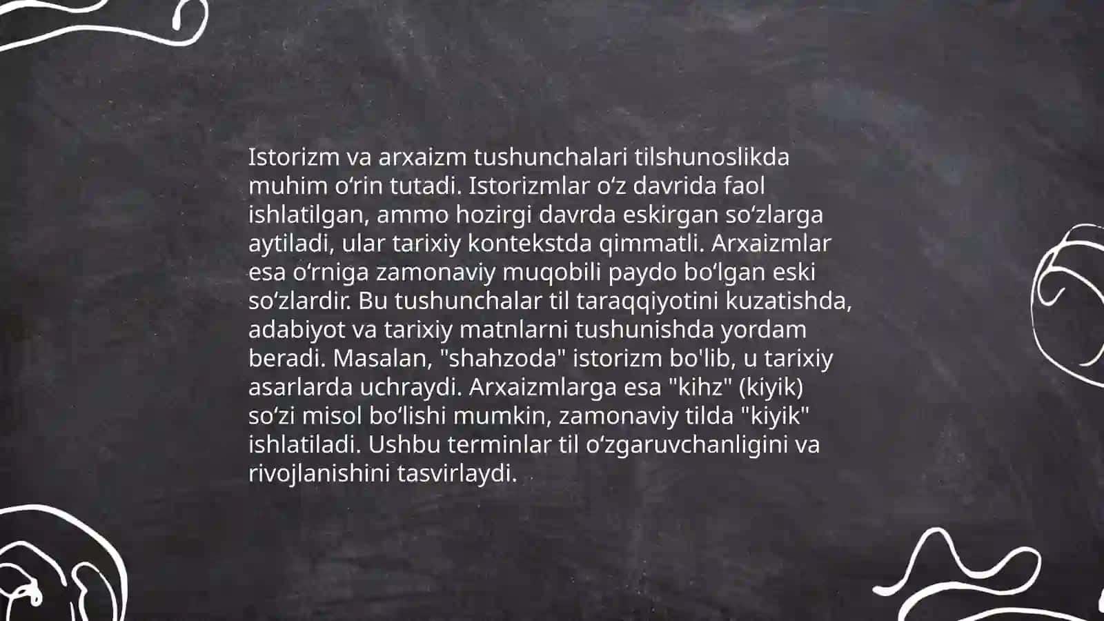 Oʻzbek tili leksikasida istorizm va arxaizm 3