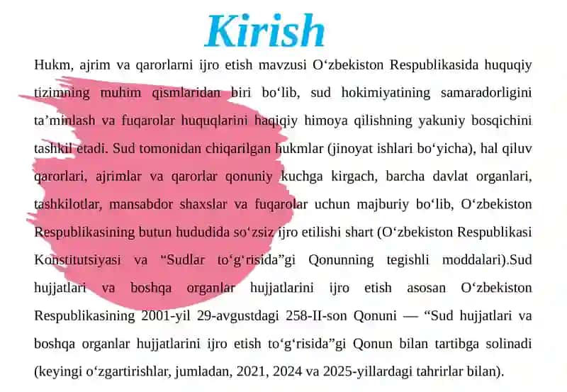 Hukm, ajrim va qarorlarni ijro etish 3