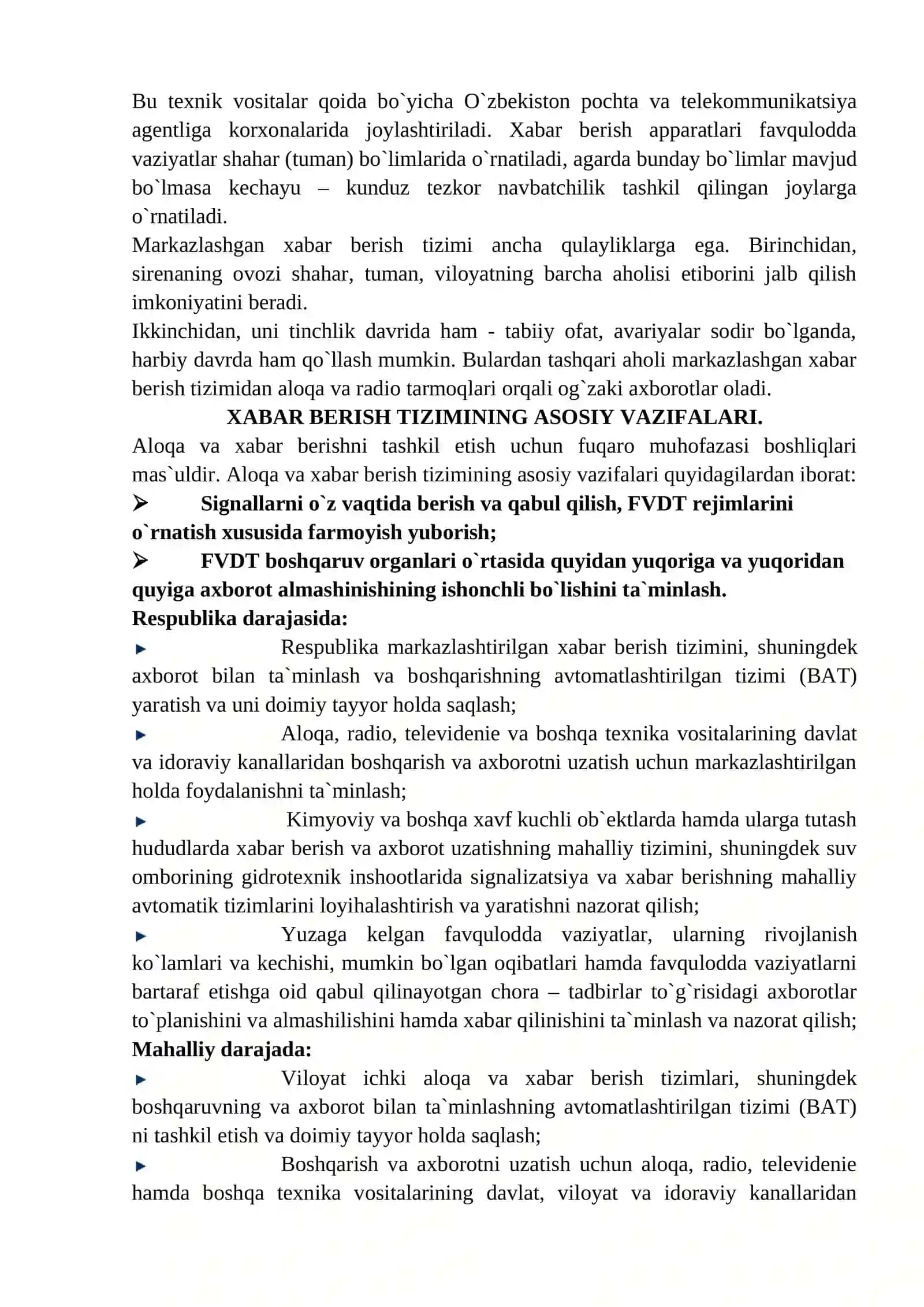 FUQARОLARNI FAVQULОDDA VAZIYATLARDAN HIMОYA QILISH USLUBLARI VA VОSITALARI, ULARNING ХUSUSIYATLARI 3