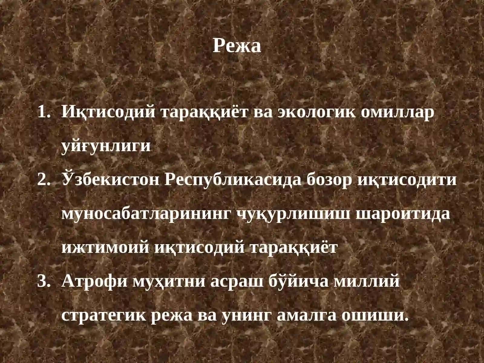 Барқарор иқтисодий тараққиётнинг миллий ва жаҳон стратегик хусусияти 3
