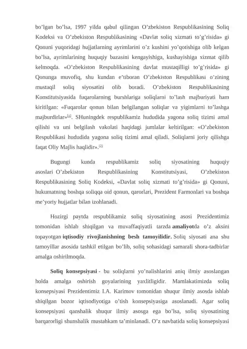 QISHLOQ XO'JALIGI KORXONALARINI SOLIQQA TORTISHNING O'ZIGA XOS XUSUSIYATLARI VA ULARNI TAKOMILLASHTIRISH. 3