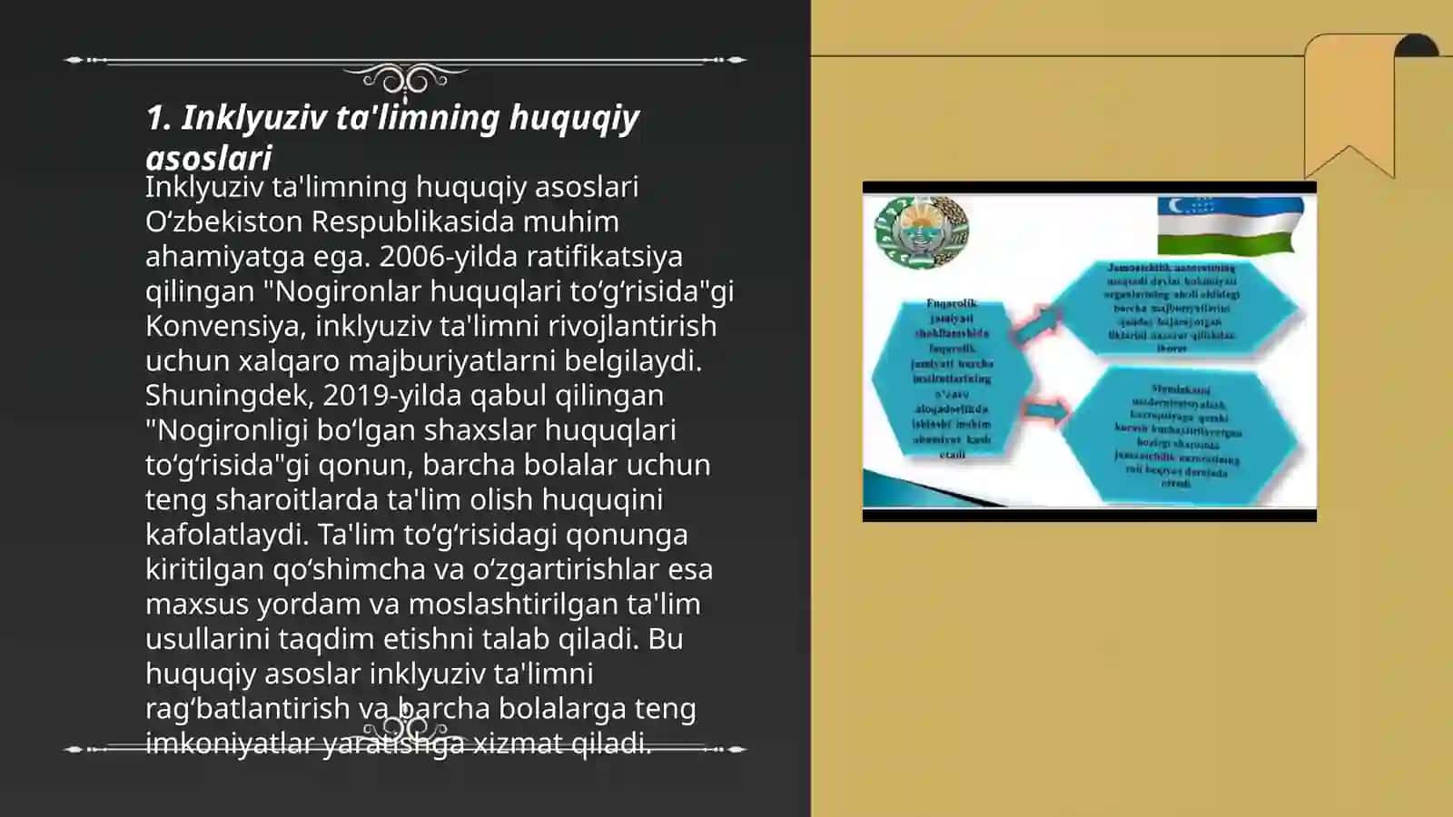 Rivojlanish muammolari bōlgan bolalar uchun inklyuzif talimni keng talimiy amaliyotiga joriy etish algoritmlari 3