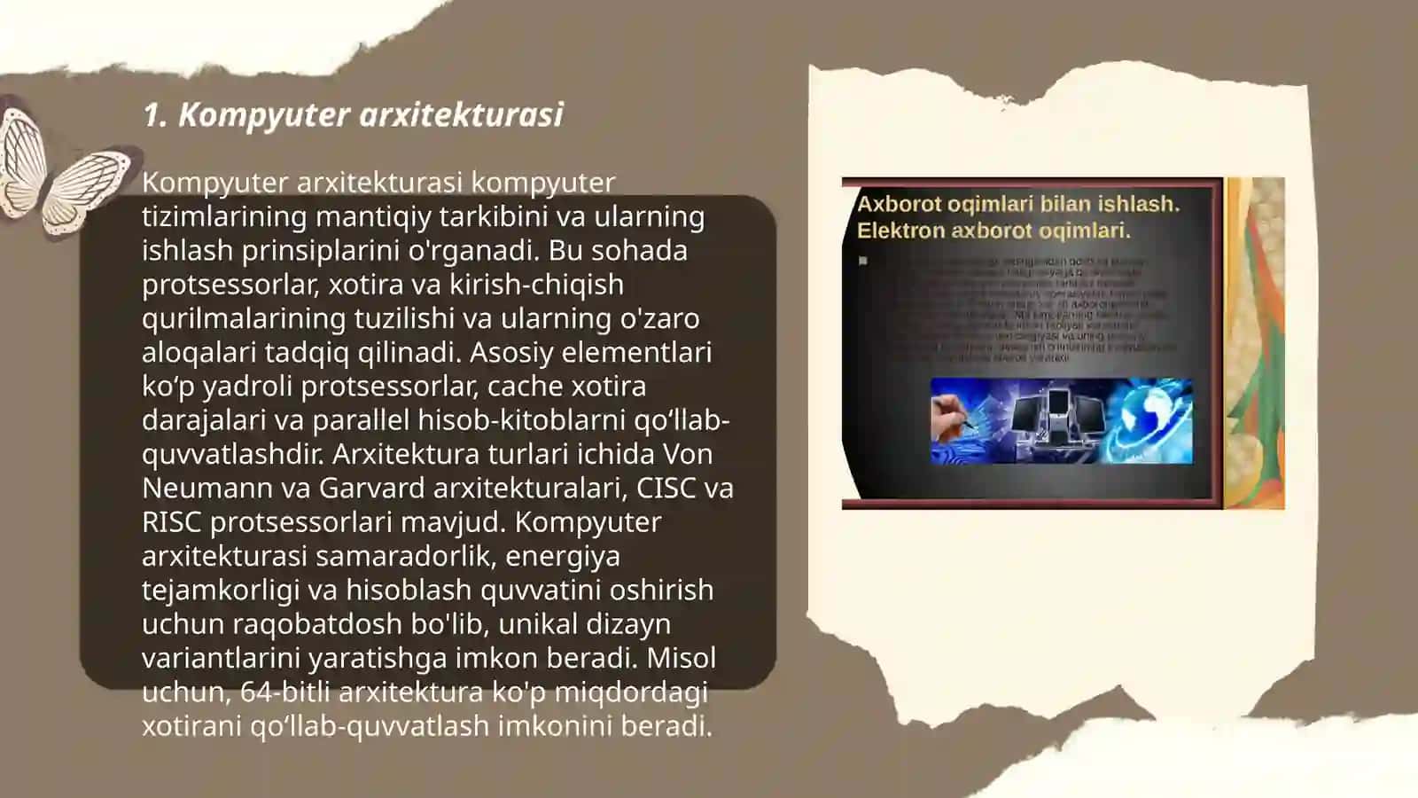 Kompyuter tizimlari. Kompyuterlarning texnik va dasturiy ta'minoti 3