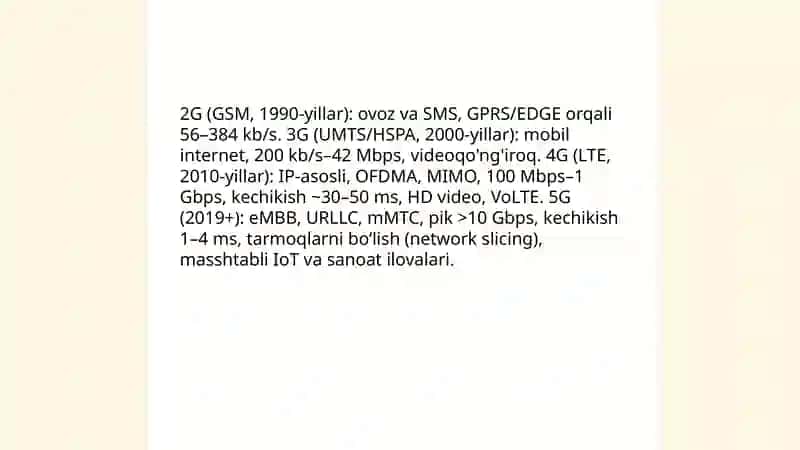 Mobil internet texnologiyalari 3