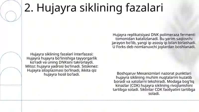 Hujayra Sikli Va Hujayra Replikatsiyasi Boshqaruv Mexanizmlari 3