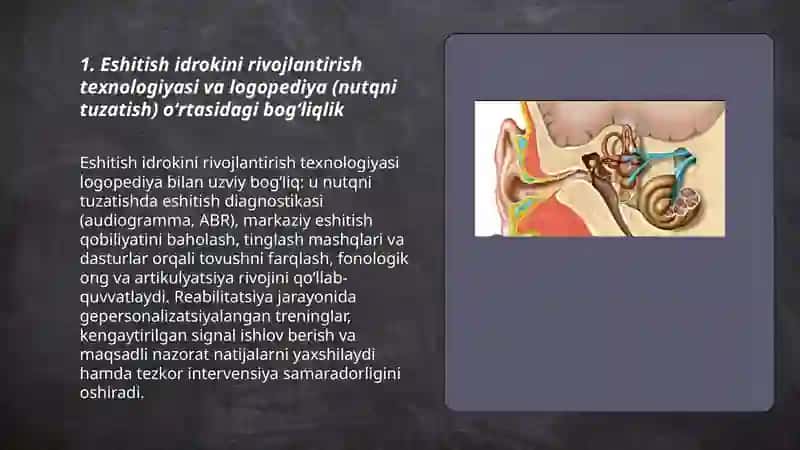 Eshitish idrokini rivojlantirish texnologiyasi 3
