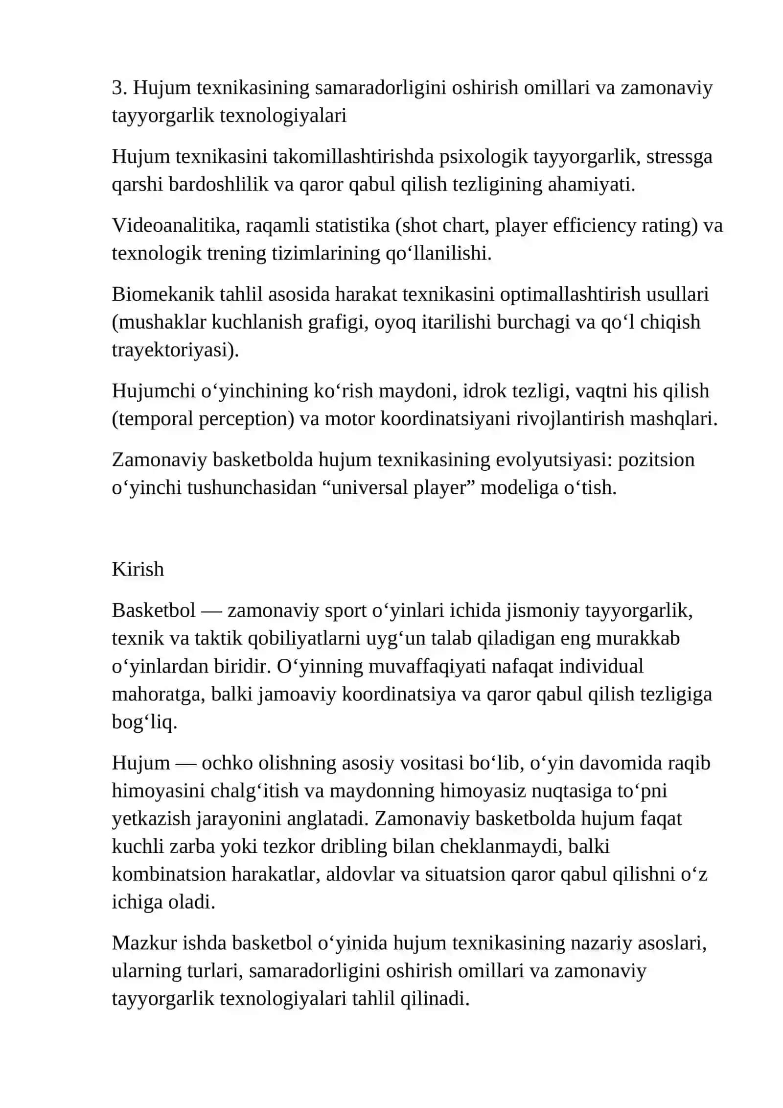 Basketbol o'yinida hujum texnikasi 3