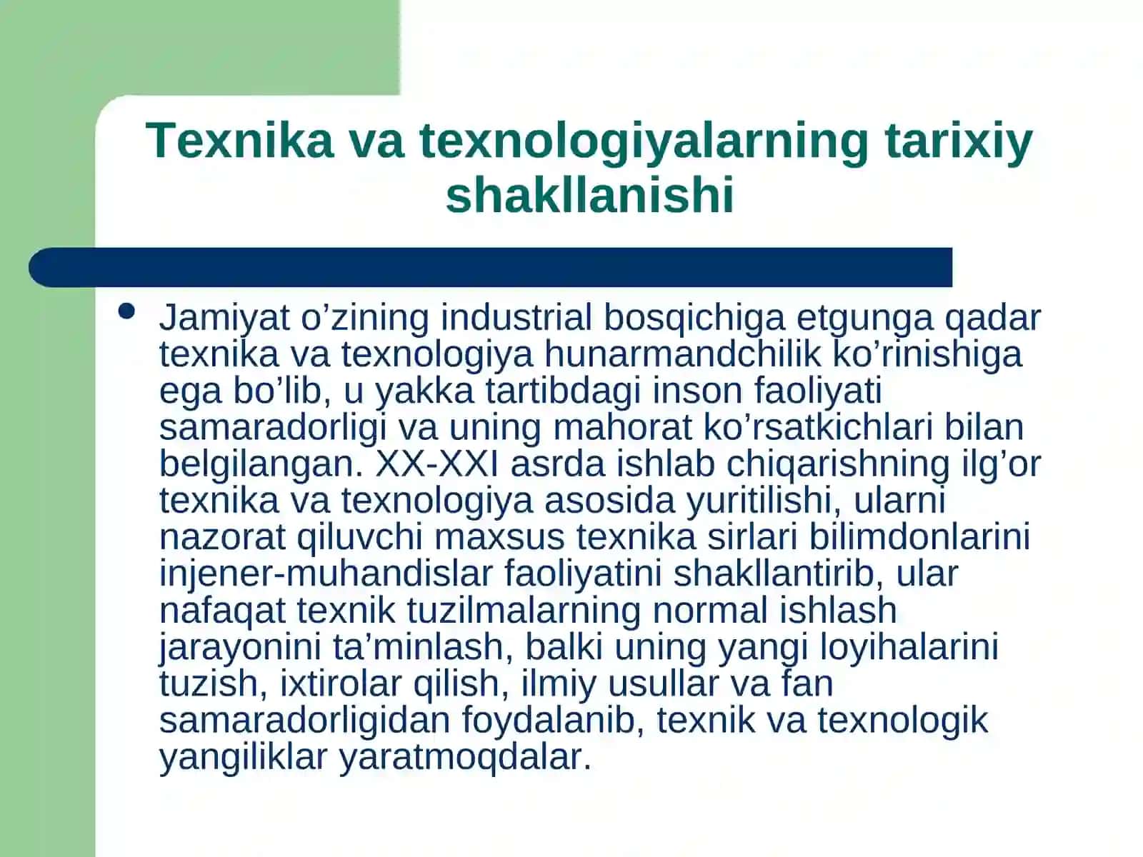 IQTISODIY ISLOHOTLARNI CHUQURLASHTIRISH DAVRIDA SANOAT KORXONALARIDA ISHLAB CHIQARISHNI MODERNIZATSIYA QILISH, TEXNIKA TEXNOLOGIYALARNI YANGILASH ISHLARINI BORISHI. 3