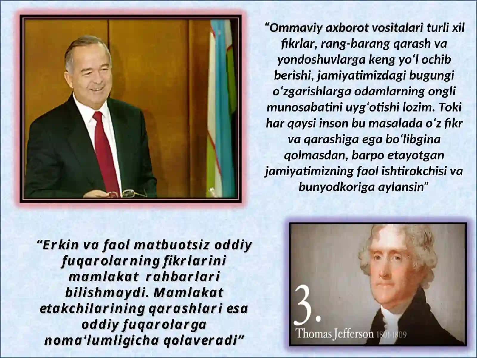 O‘ZBEKISTONDA DEMOKRATIK JAMIYAT QURISH NAZARIYASI VA AMALIYOTI BAJARDI: BERDIMURODOVA I 3