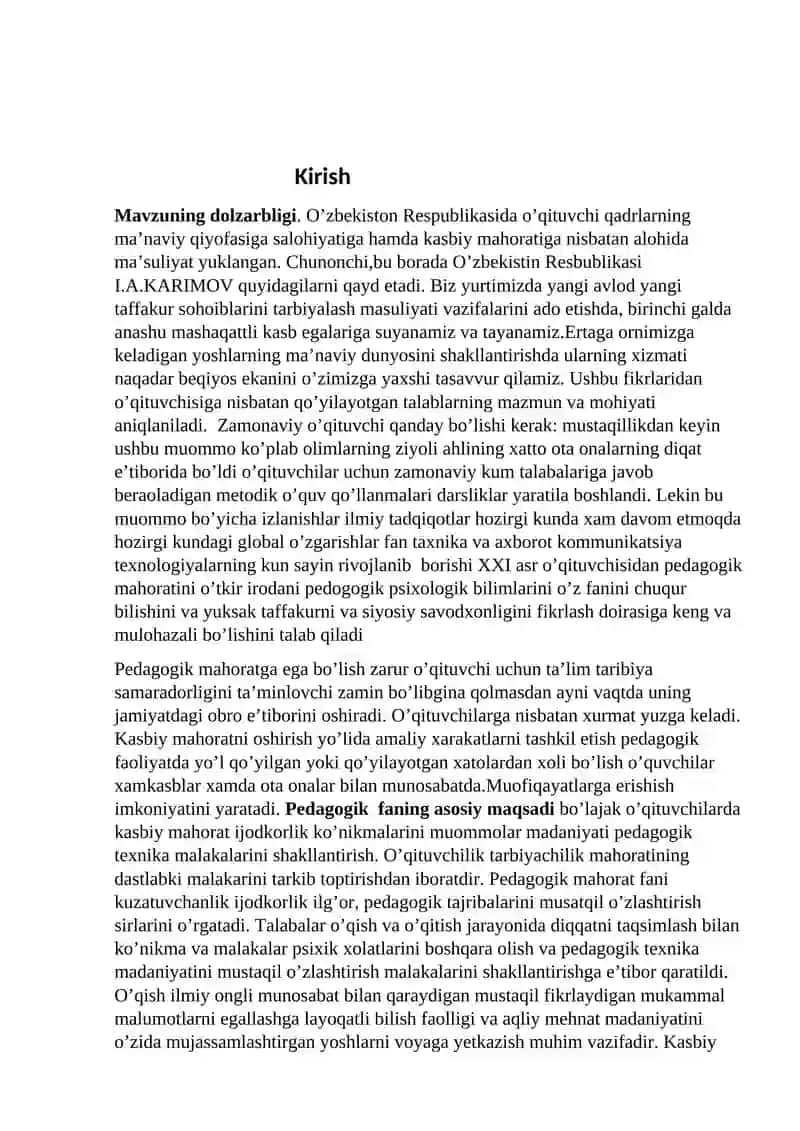 MAKTABGACHA TA’LIM TASHKILOTI TARBIYACHINING FAOLIYAT JARAYONIDAGI PEDAGOG MAHORATI 3
