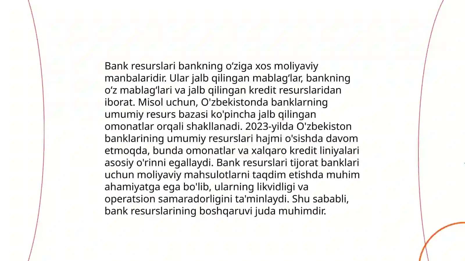 Bank resurslari va ularning tarkibi va tasnifi 3