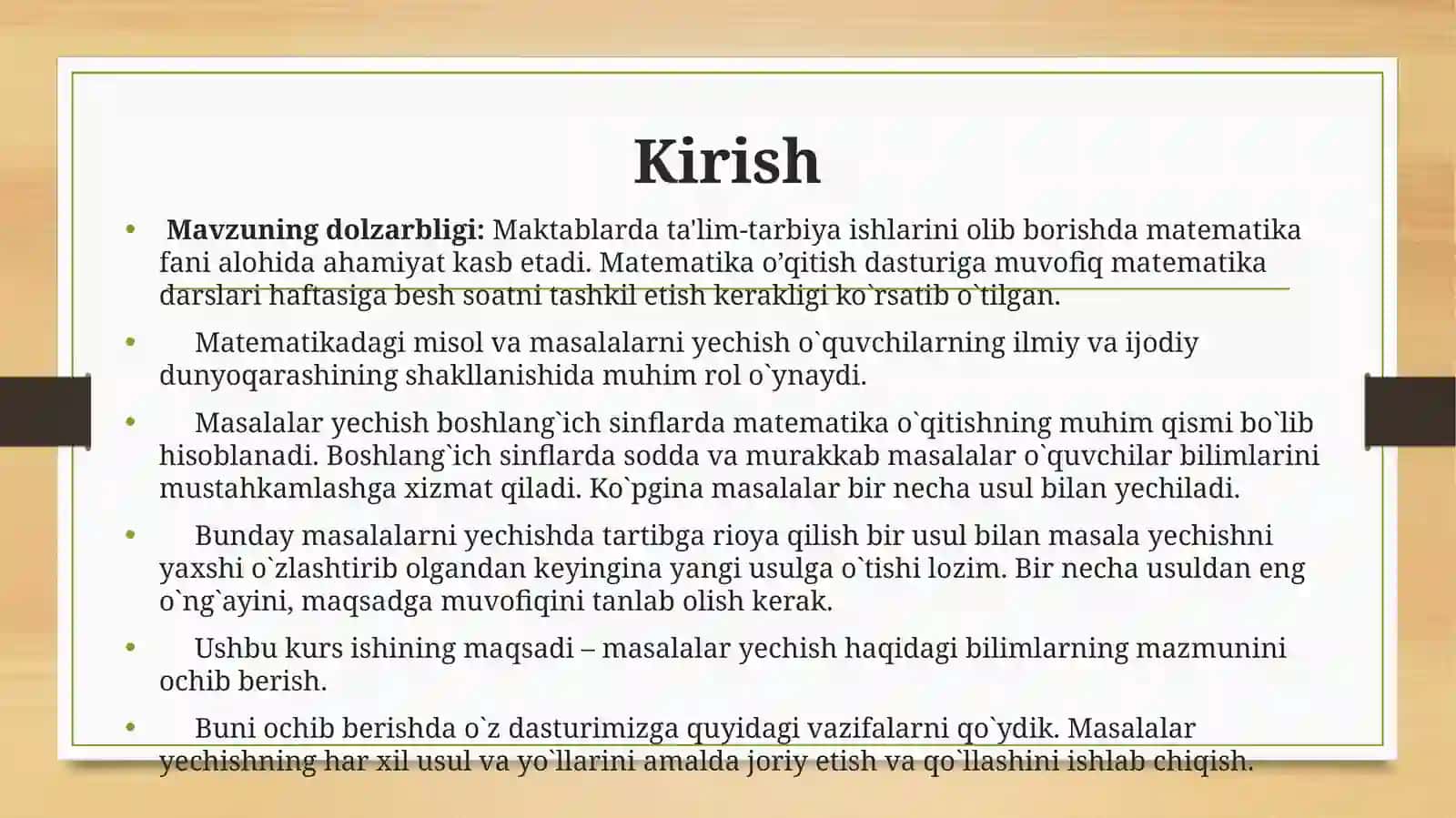 Birinchi sinfda matematikadan sodda masalalar va ularni yechishga o'rgatish 3